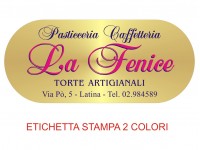 Etichette adesive per pasticcerie, bar, panetterie e gelaterie (mm 65x28)  (cod.13/I )